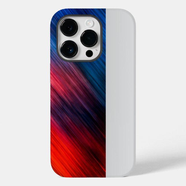 Rotes Blau Abstrakt Case-Mate iPhone 14 Pro Hülle (Rückseite)