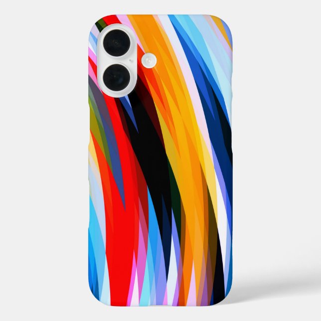 Rotes Blau iPhone 16 Hülle (Rückseite)