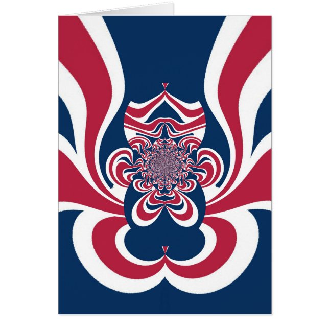 Rotes Blau Kaleidoskop Art Print (Vorne)