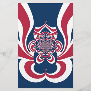Rotes Blau Kaleidoskop Art Print