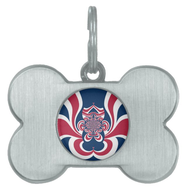 Rotes Blau Kaleidoskop Art Print Tiermarke (Vorderseite)