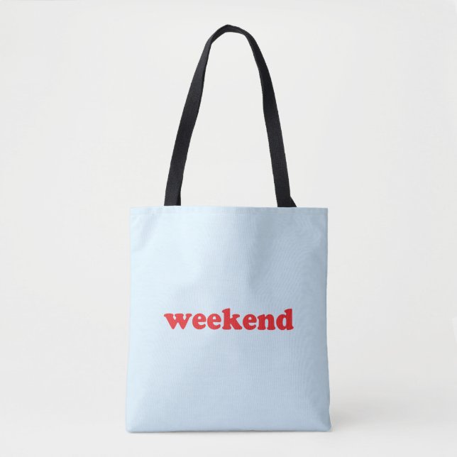 Rotes Blau "Wochenende" Tasche (Vorderseite)