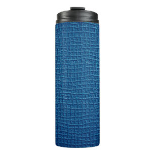 Rotes blaues Leder Thermosbecher