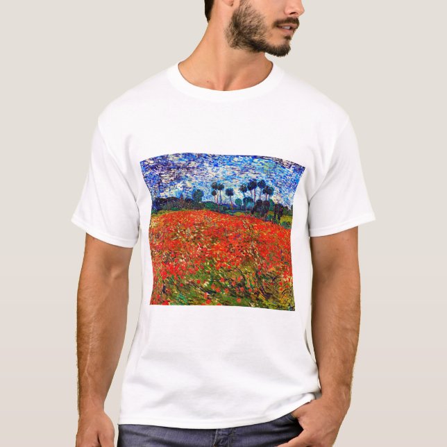 Rotes Blume Feld, Van Gogh T-Shirt (Vorderseite)