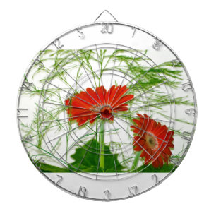 Rotes Blumen Dartscheibe