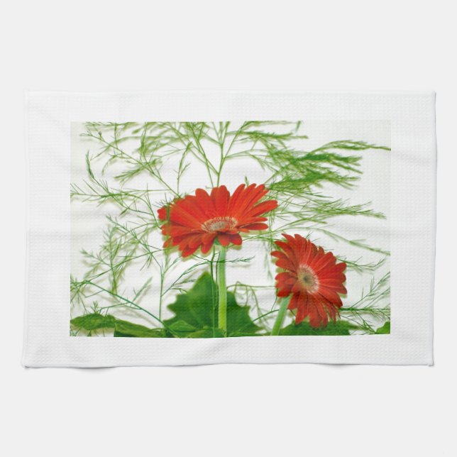 Rotes Blumen Handtuch (Horizontal)