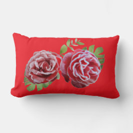 rotes Blumenkissen Lendenkissen