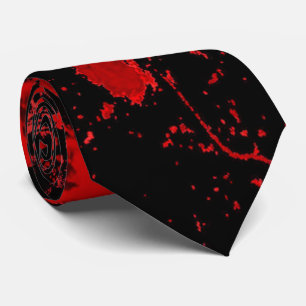 Rotes blutiges keltisches Kreuz Krawatte