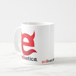 Rotes Böse „e“ – Klassischer Kaffeebecher Kaffeetasse