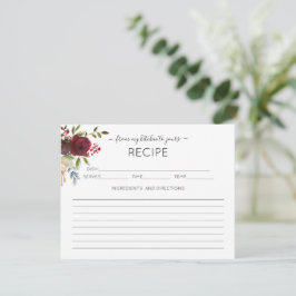 Rotes Brautparty mit Wasserfarbe Rezept Karte