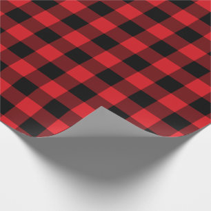 Rotes Buffalo-Karo-Muster Geschenkpapier