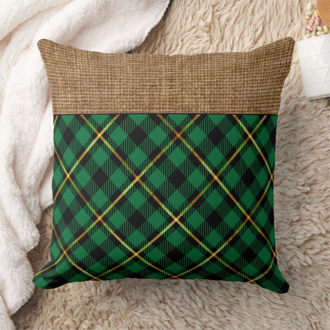 Rotes Buffalo Karo Tartan Muster Kissen (Decke)