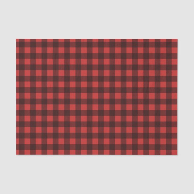 Rotes Büffel-Muster Weihnachtspapier Seidenpapier (Vorderseite)