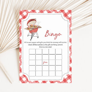 Rotes Burger BBQ Baby Shower Bingo Spiel