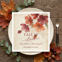 Rotes Burgunder-Wasserfarben-Fall-in-Love-Hochzeit