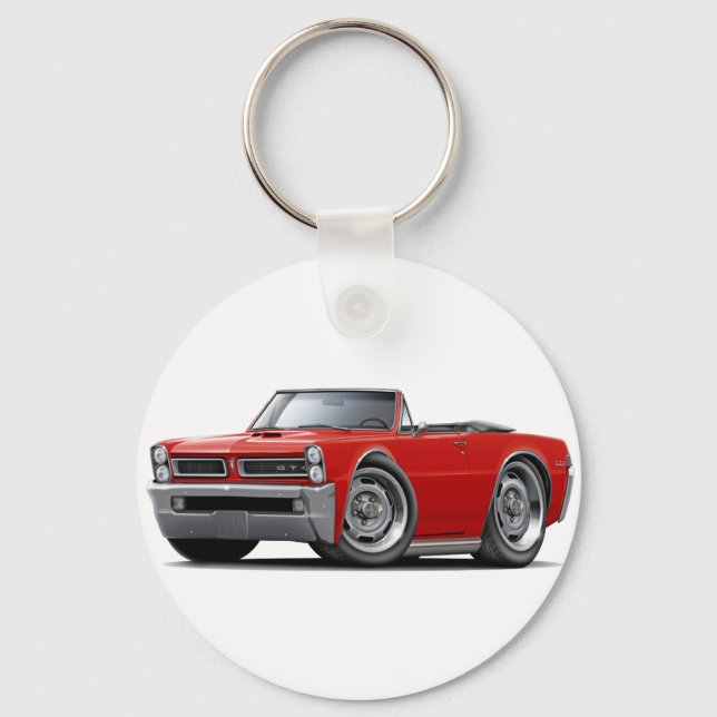 Rotes Cabrio GTO 1965 Schlüsselanhänger (Vorderseite)