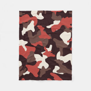 Rotes Camouflage-Armeemuster Fleecedecke