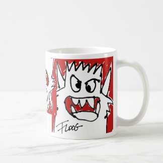 Rotes Cartoon-Monster Kaffeetasse