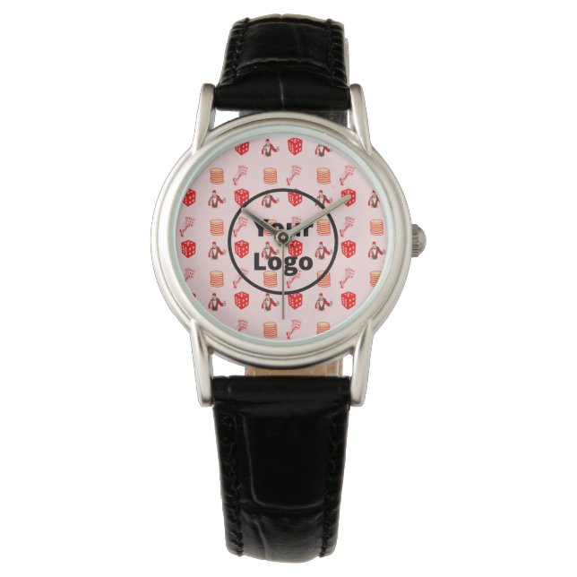 Rotes Casino-Geschäftsmodell Armbanduhr (Vorderseite)