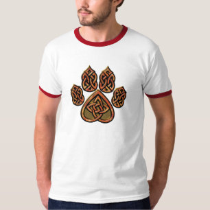 Rotes Celtic Pawprint Shirt