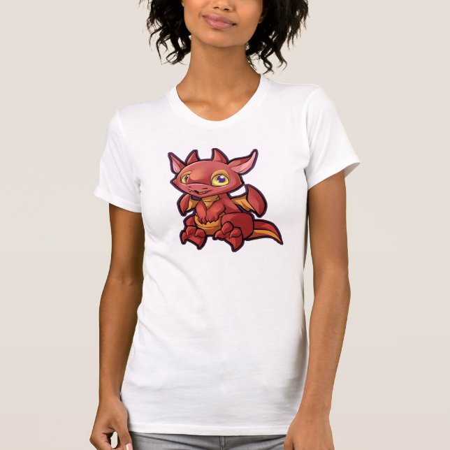 Rotes Chibi Drache-Shirt T-Shirt (Vorderseite)