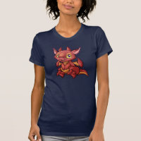 Rotes Chibi Drache-Shirt