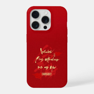Rotes chinesisches Feng-Shui-Vermögens-Handyhülle iPhone 15 Pro Hülle