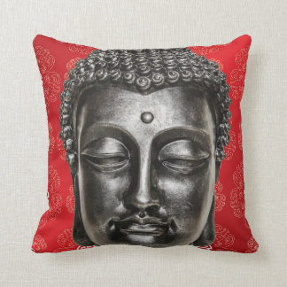 Rotes chinesisches Zen-Buddha-Kissen Kissen