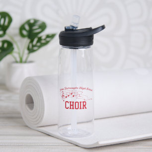 Rotes Chor-Logo und schicker Name mit Telefon Trinkflasche