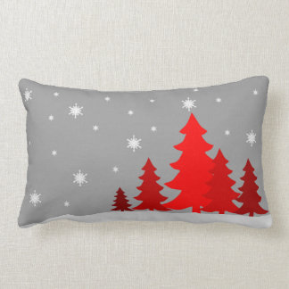 Rotes Christmastree Lumbarkissen Lendenkissen