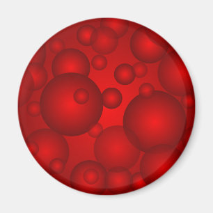 Rotes circler auf einem roten backgroiund magnet