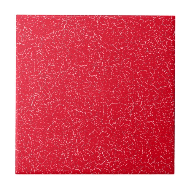 Rotes Crackle Glaze Solid Color Tile Fliese (Vorderseite)