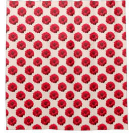 Rotes Dahlie-mit BlumenFoto Duschvorhang