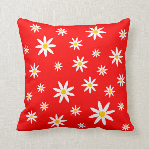 Rotes Daisy-Kissen Kissen