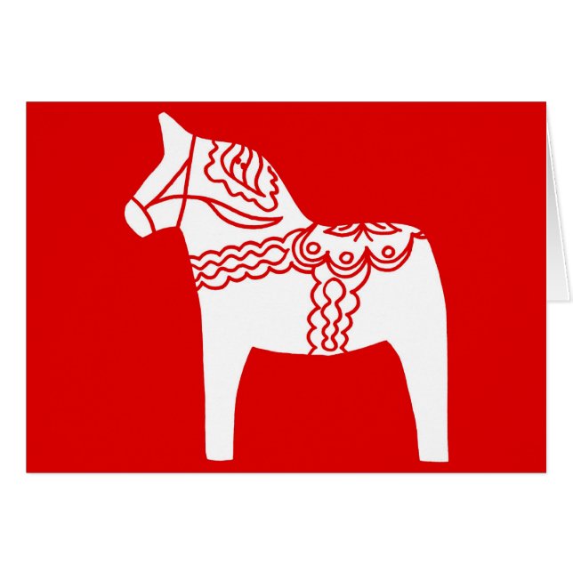 Rotes Dala Pferd (Vorderseite (Horizontal))