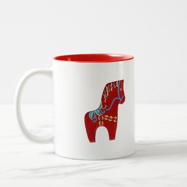 Rotes Dala-Pferd #6 Tasse (Links)
