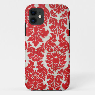 Rotes Damastmuster für I Phone Case-Mate iPhone Hülle