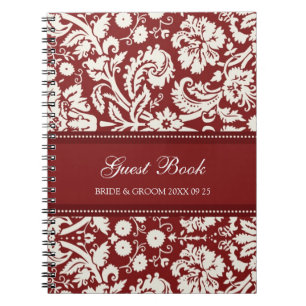 Rotes Damen-Notebook für Hochzeiten Notizblock