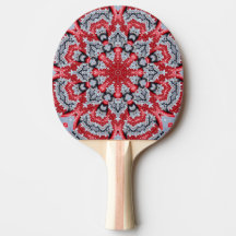 Rotes dekoratives Ping-Pong-Schläger