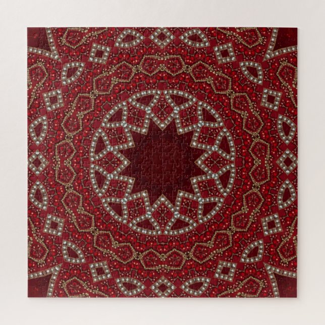 Rotes Dekoratives Puzzle (Vertikal)