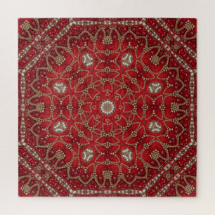 Rotes Dekoratives Puzzle