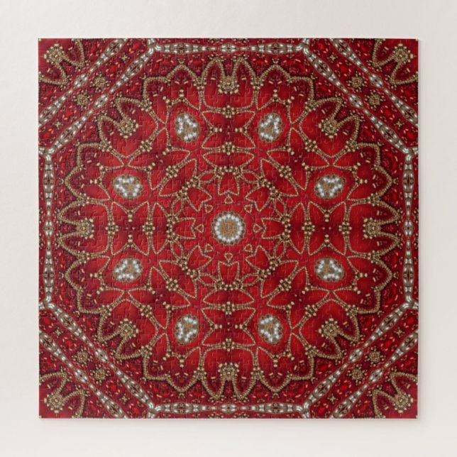 Rotes Dekoratives Puzzle (Vertikal)