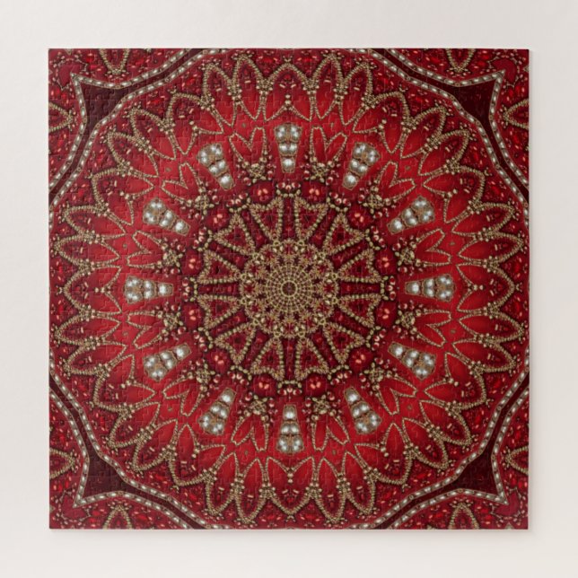 Rotes Dekoratives Puzzle (Vertikal)