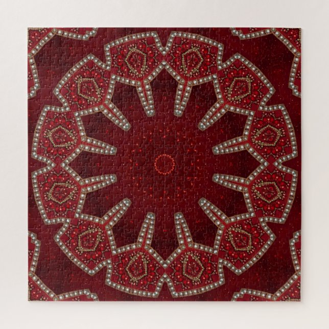 Rotes Dekoratives Puzzle (Vertikal)