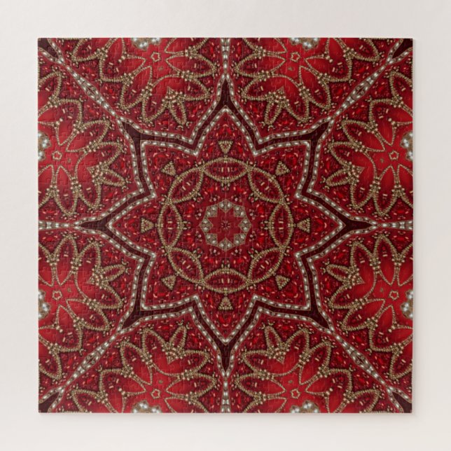 Rotes Dekoratives Puzzle (Vertikal)