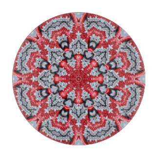 Rotes dekoratives Schneidbrett Schneidebrett