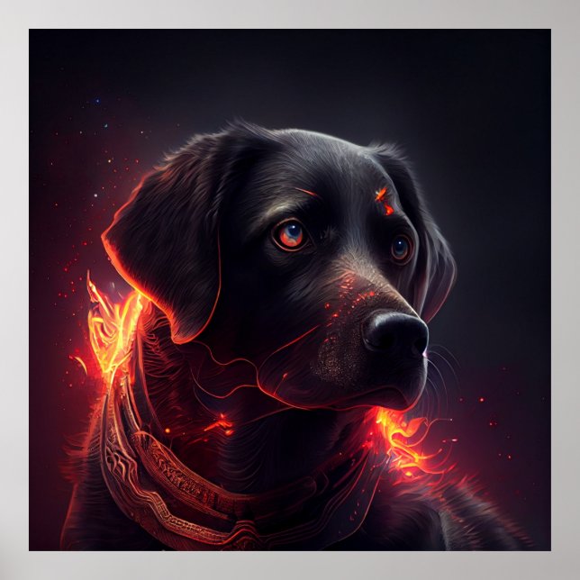 Rotes Dog-Poster Poster (Vorne)