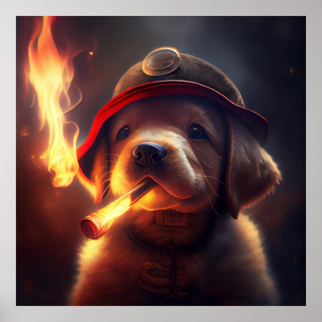 Rotes Dog-Poster Poster (Vorne)