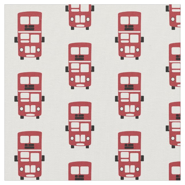 Rotes Doppeldeckerbusgewebe Stoff (Nahaufnahme)