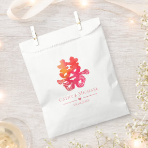 Rotes doppeltes Glück Blumenzwiebeln Chinesische H Geschenktütchen